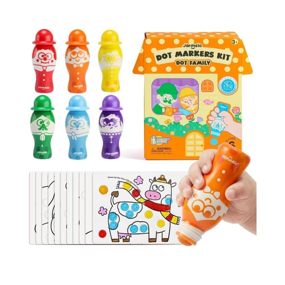 Set Creativo 6 Marcadores de puntos DOT FAMILY. Jarmelo - Tu tienda especializada en bebés y maternidad online Set Creativo 6 Marcadores de puntos DOT FAMILY. Jarmelo - Tu tienda especializada en bebés y maternidad online