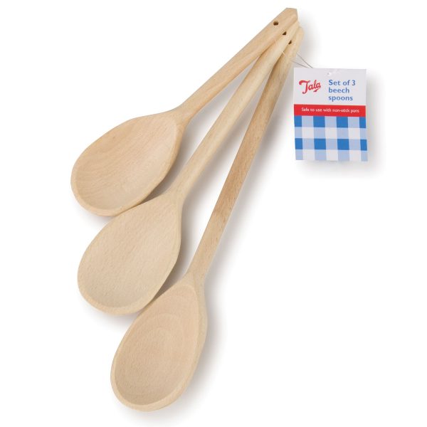Set 3 cucharas de madera de haya -Tala- Productos Alimentarios Cuidadosamente Elegidos – Envío Gratuito 35€+