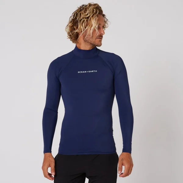 Ocean & Earth Mens Script L/S Rash Licra Hombre - Complementa tu estilo – Ofertas por tiempo limitado