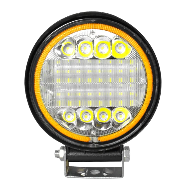 Faro Pirata De Trabajo Redondo Led 45w Luz Blanca Contorno Ámbar - Equipa Tu Caja de Herramientas – Rebajas en Manuales y Eléctricas