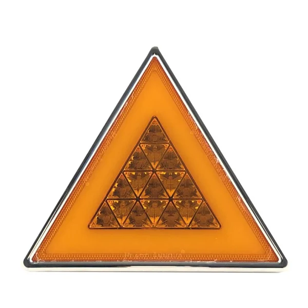 Faro Posterior modelo Triangulo Reflectivo Con Aro Cromado 43 Led Ambar 1047A - Equipa Tu Caja de Herramientas – Rebajas en Manuales y Eléctricas