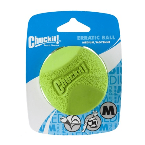 Erratic Ball Mediana 1und – Chuckit! - Tu Mundo Pet – Descuentos en Juguetes, Camas y Accesorios