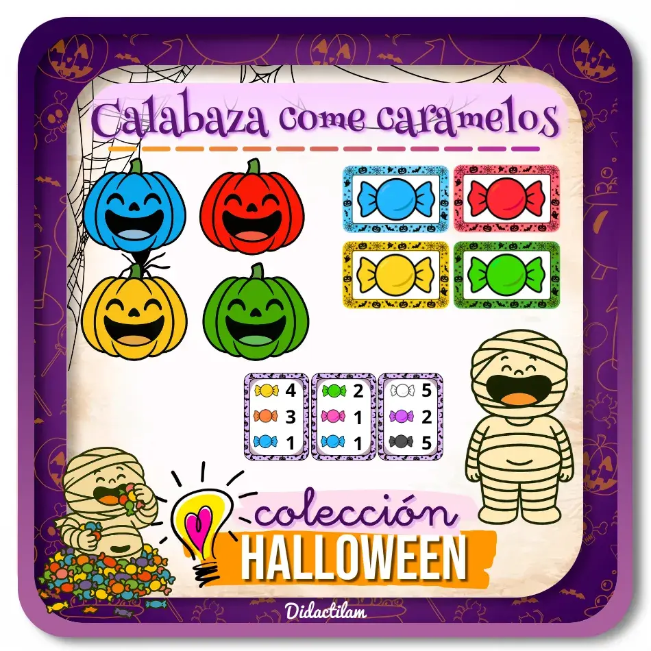 Calabaza come Caramelos de Halloween: ¡Juega a Clasificar y Contar! - Juegos y Juguetes para Despertar la Imaginación de los Pequeños Calabaza come Caramelos de Halloween: ¡Juega a Clasificar y Contar! - Juegos y Juguetes para Despertar la Imaginación de los Pequeños