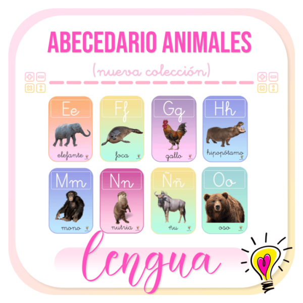 Abecedario colorido de animales realistas - Juegos y Juguetes para Despertar la Imaginación de los Pequeños
