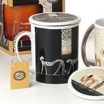 Taza shakwe, porcelana 0,25 l. filtro tapa, modelo negro - Productos Alimentarios Cuidadosamente Elegidos – Envío Gratuito 35€+