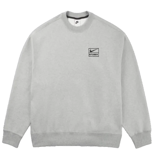 Nike x Stussy Crew Fleece Grey (SS23) - Complementa tu estilo – Ofertas por tiempo limitado