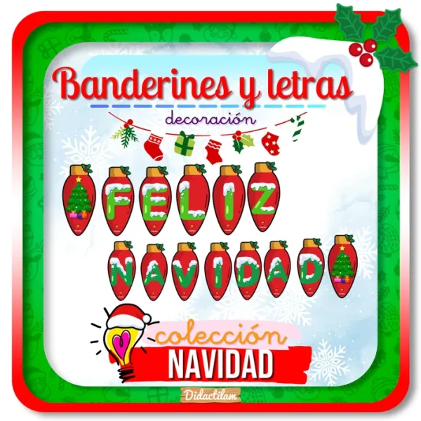 Banderines y Letras de Navidad - Juegos y Juguetes para Despertar la Imaginación de los Pequeños