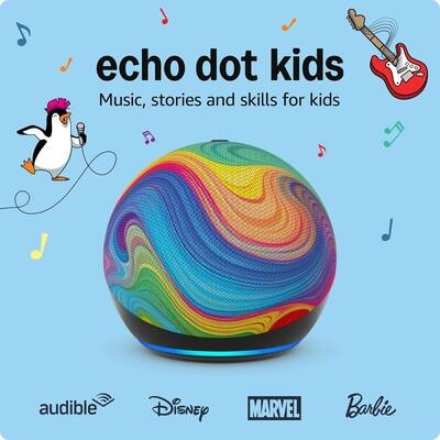 Amazon Echo Dot Kids Rainbow Swirl Alexa - Animalia-Pro | Cuidado profesional para tu mascota – Envío gratis desde 40€