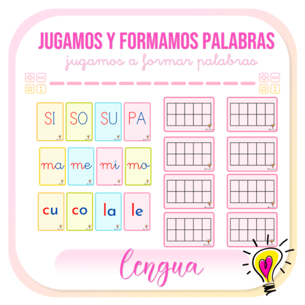 Jugamos y Formamos Palabras - Juegos y Juguetes para Despertar la Imaginación de los Pequeños