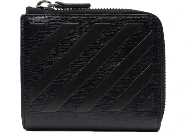 Off-White 3D Diag Saff (4 Card Slot) Zip Wallet Black - Complementa tu estilo – Ofertas por tiempo limitado