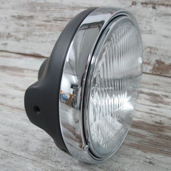 Faro delantero 200 mm negro. cerquillo cromado - Equipa Tu Caja de Herramientas – Rebajas en Manuales y Eléctricas