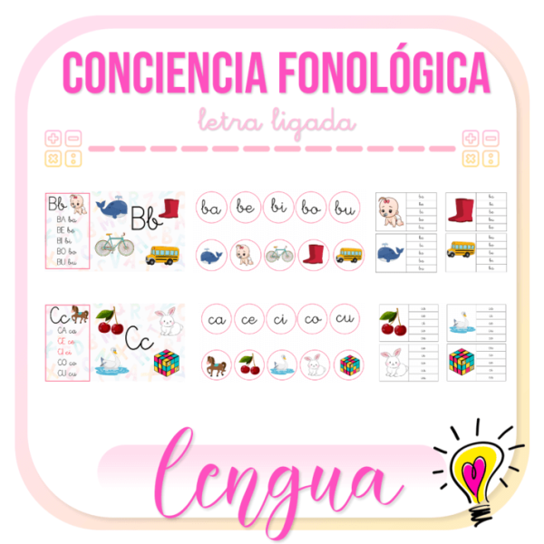 Conciencia Fonológica Minúscula/Imprenta - Juegos y Juguetes para Despertar la Imaginación de los Pequeños