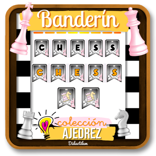 Banderines de Ajedrez - Juegos y Juguetes para Despertar la Imaginación de los Pequeños