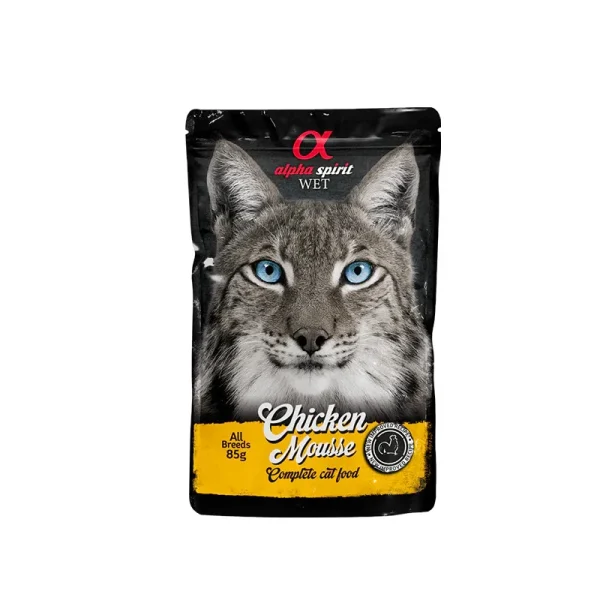 Alphaspirit Mousse Pouch de Pollo 85 gr - Animalia-Pro | Cuidado profesional para tu mascota – Envío gratis desde 40€