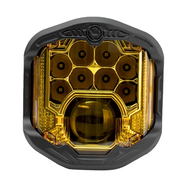Faro Pirata de Trabajo Redondo Luz Laser 7" Jr-W12 Amarillo - Equipa Tu Caja de Herramientas – Rebajas en Manuales y Eléctricas