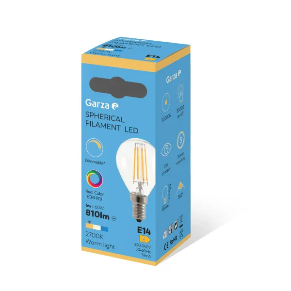Bombilla Led Filamento Clear P45 E14 Regulable Cri90 - Ideas de Regalos Sostenibles: Juguetes de Madera y Bazar Ecológico