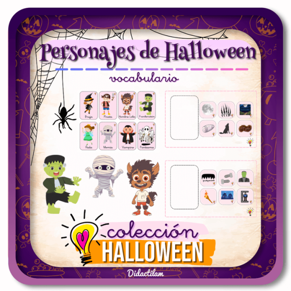 Personajes de Halloween para Niños | Vocabulario Halloween en español - Juegos y Juguetes para Despertar la Imaginación de los Pequeños