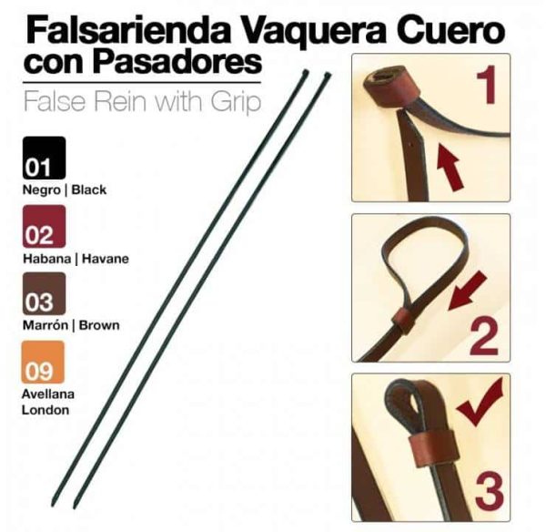 FALSARIENDA VAQUERA CUERO CON PASADORES - Deporte y Outdoor al Mejor Precio del Mercado