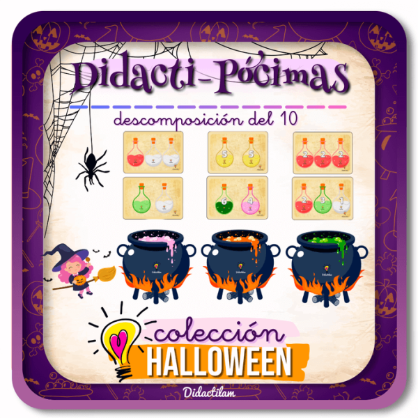 Descomposición del 10 con Didacti-Pócimas | Recursos Halloween - Juegos y Juguetes para Despertar la Imaginación de los Pequeños