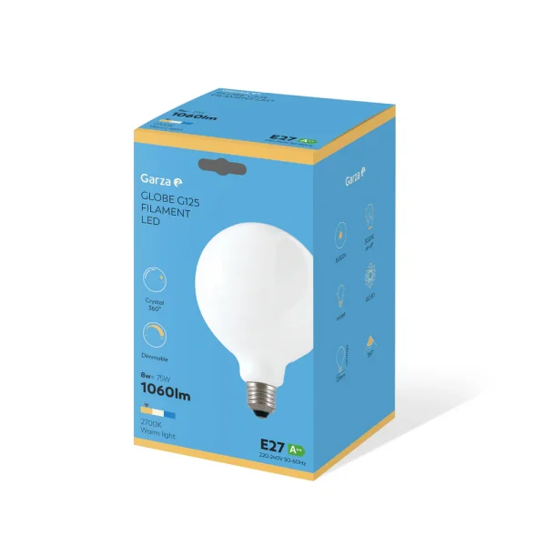 Bombilla Led Filamento Opal Globo G125 E27 Regulable - Ideas de Regalos Sostenibles: Juguetes de Madera y Bazar Ecológico