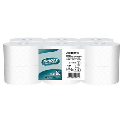 Amoos papel higienico jumbo doble hoja 180m pack 12 rollos J621827 - Animalia-Pro | Cuidado profesional para tu mascota – Envío gratis desde 40€