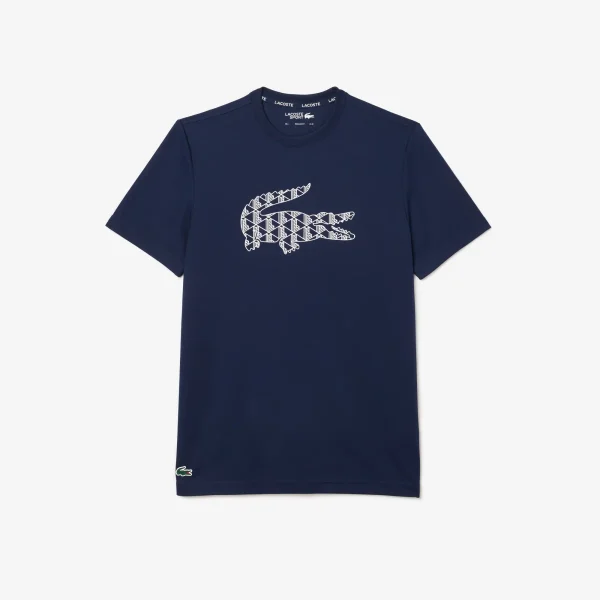 CAMISETA LACOSTE SPORT DIAGRAM LOGO AZUL MARINO - Tu tienda de zapatos, ropa y bolsos con ofertas y envío gratis