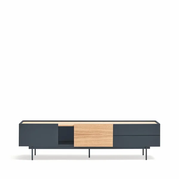 Mueble TV Otto Teulat - Gris antracita y roble - Ideas de Regalos Sostenibles: Juguetes de Madera y Bazar Ecológico