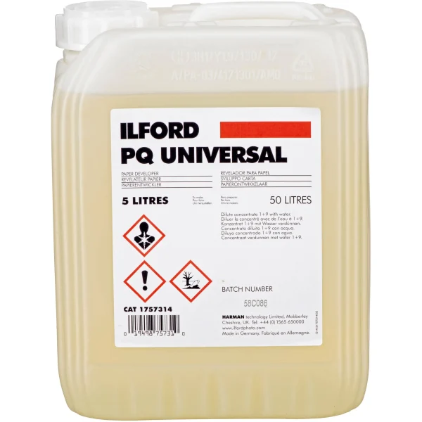 Ilford PQ UNIVERSAL revelador de papel 5 litros - Todo en Uno: Accesorios, Electrónica y Belleza