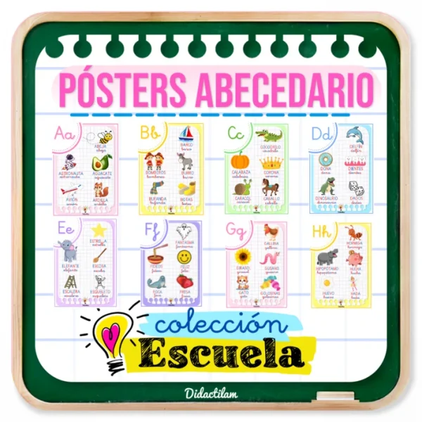 Pósters Abecedario Colección Escuela 2024/2025 - Juegos y Juguetes para Despertar la Imaginación de los Pequeños