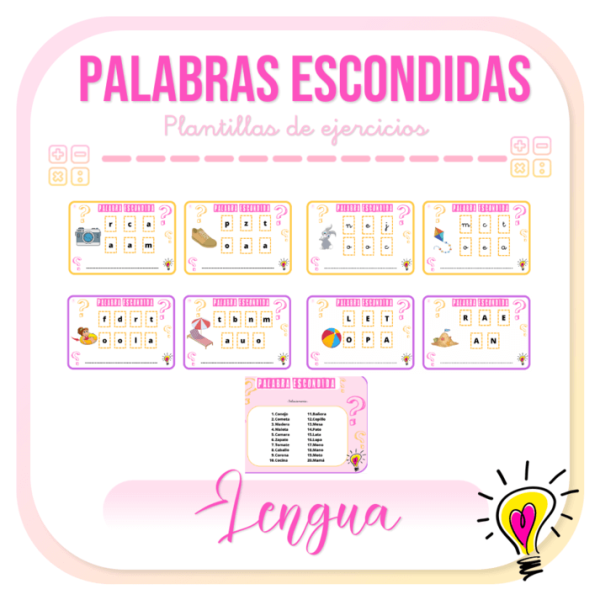 Palabras Escondidas - Juegos y Juguetes para Despertar la Imaginación de los Pequeños