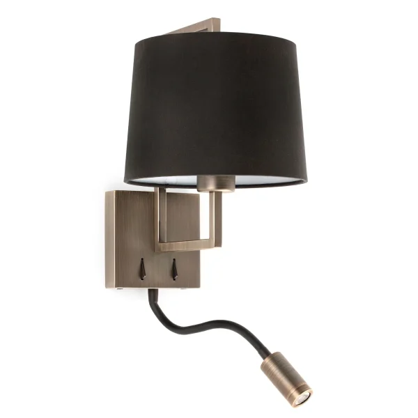 Aplique FRAME Faro en oro viejo con lector LED y pantalla negra - Ideas de Regalos Sostenibles: Juguetes de Madera y Bazar Ecológico