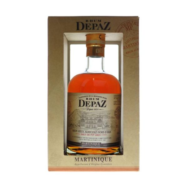 DEPAZ – RHUM HORS D’ÂGE – BRUT DE FÛT – MILLÉSIME 2003 – 70CL – 61° - Vins sélectionnés – Goût et élégance | Livraison gratuite dès 50€