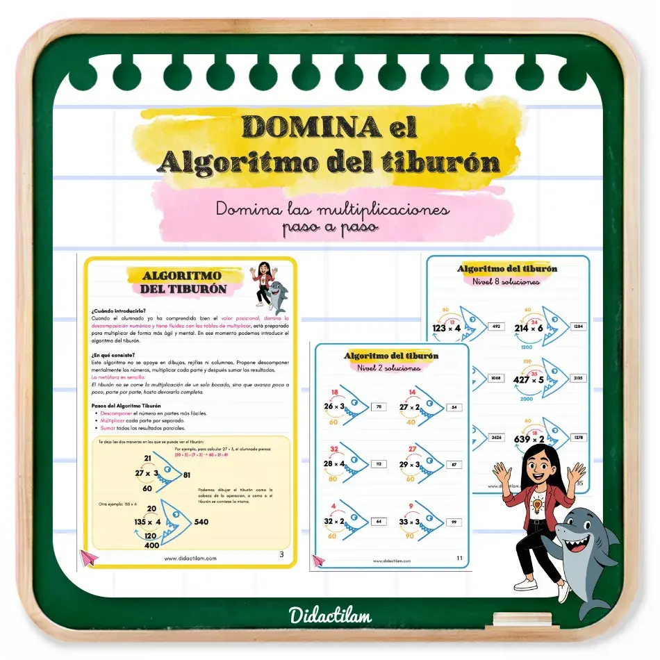 Algoritmo del tiburón: domina las multiplicaciones paso a paso - Juegos y Juguetes para Despertar la Imaginación de los Pequeños Algoritmo del tiburón: domina las multiplicaciones paso a paso - Juegos y Juguetes para Despertar la Imaginación de los Pequeños