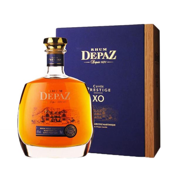 DEPAZ – RHUM HORS D’ÂGE – CUVÉE PRESTIGE – CARAFE ET COFFRET BOIS – 70CL – 45° - Vins sélectionnés – Goût et élégance | Livraison gratuite dès 50€