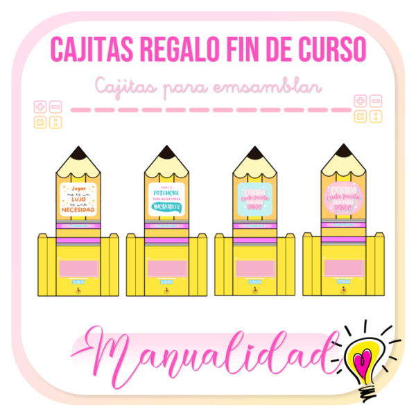 Cajitas Fin de Curso Lápiz - Juegos y Juguetes para Despertar la Imaginación de los Pequeños