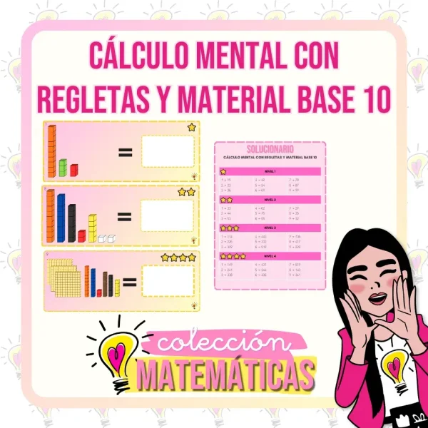 Cálculo mental con regletas y material base 10 | Matemáticas con juegos - Juegos y Juguetes para Despertar la Imaginación de los Pequeños