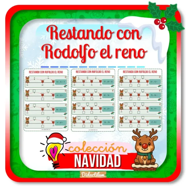 Restando con Rodolfo el Reno | Juego de Resta ABN por Saltos - Juegos y Juguetes para Despertar la Imaginación de los Pequeños
