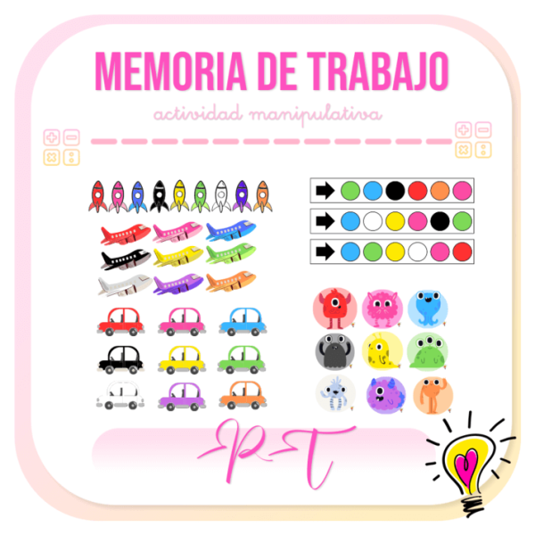 Memoria de Trabajo – Actividad Manipulativa Completa - Juegos y Juguetes para Despertar la Imaginación de los Pequeños