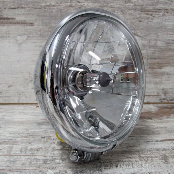 Faro delantero para montaje inferior de 14,6 cm (5 3/4″) modern chrome - Equipa Tu Caja de Herramientas – Rebajas en Manuales y Eléctricas