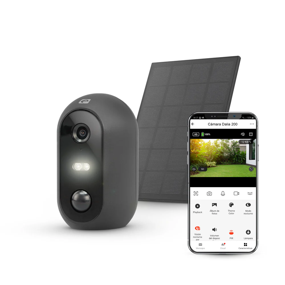 Dalia200 - Cámara Wifi Exterior Con Placa Solar - Ideas de Regalos Sostenibles: Juguetes de Madera y Bazar Ecológico Dalia200 - Cámara Wifi Exterior Con Placa Solar - Ideas de Regalos Sostenibles: Juguetes de Madera y Bazar Ecológico