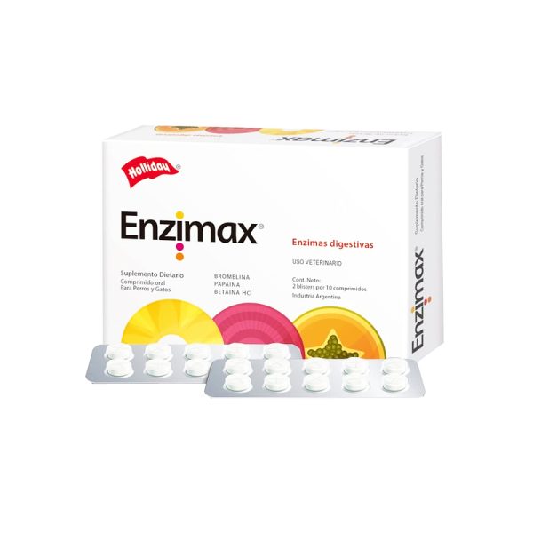 Enzimax enzimas digestivas 20 comprimidos - Tu Mundo Pet – Descuentos en Juguetes, Camas y Accesorios