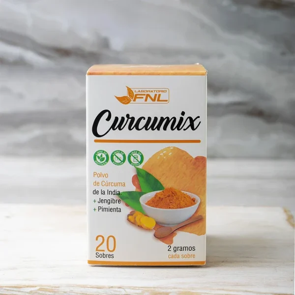 Curcumix Mezcla de Cúrcuma, Jengibre y Pimienta de FNL 20 sobres - Ofertas en Productos del Día a Día – Belleza, Higiene, Moda y Más