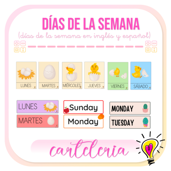 Días de la semana - Juegos y Juguetes para Despertar la Imaginación de los Pequeños