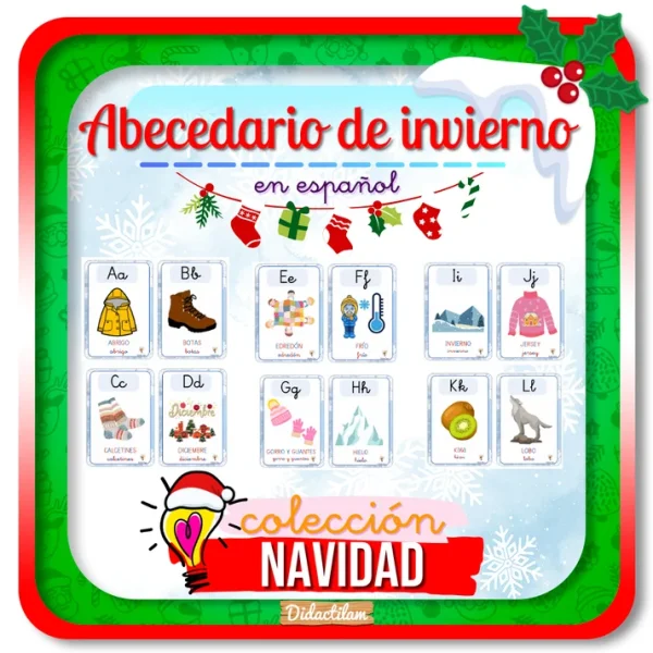 Abecedario en español de Invierno - Juegos y Juguetes para Despertar la Imaginación de los Pequeños