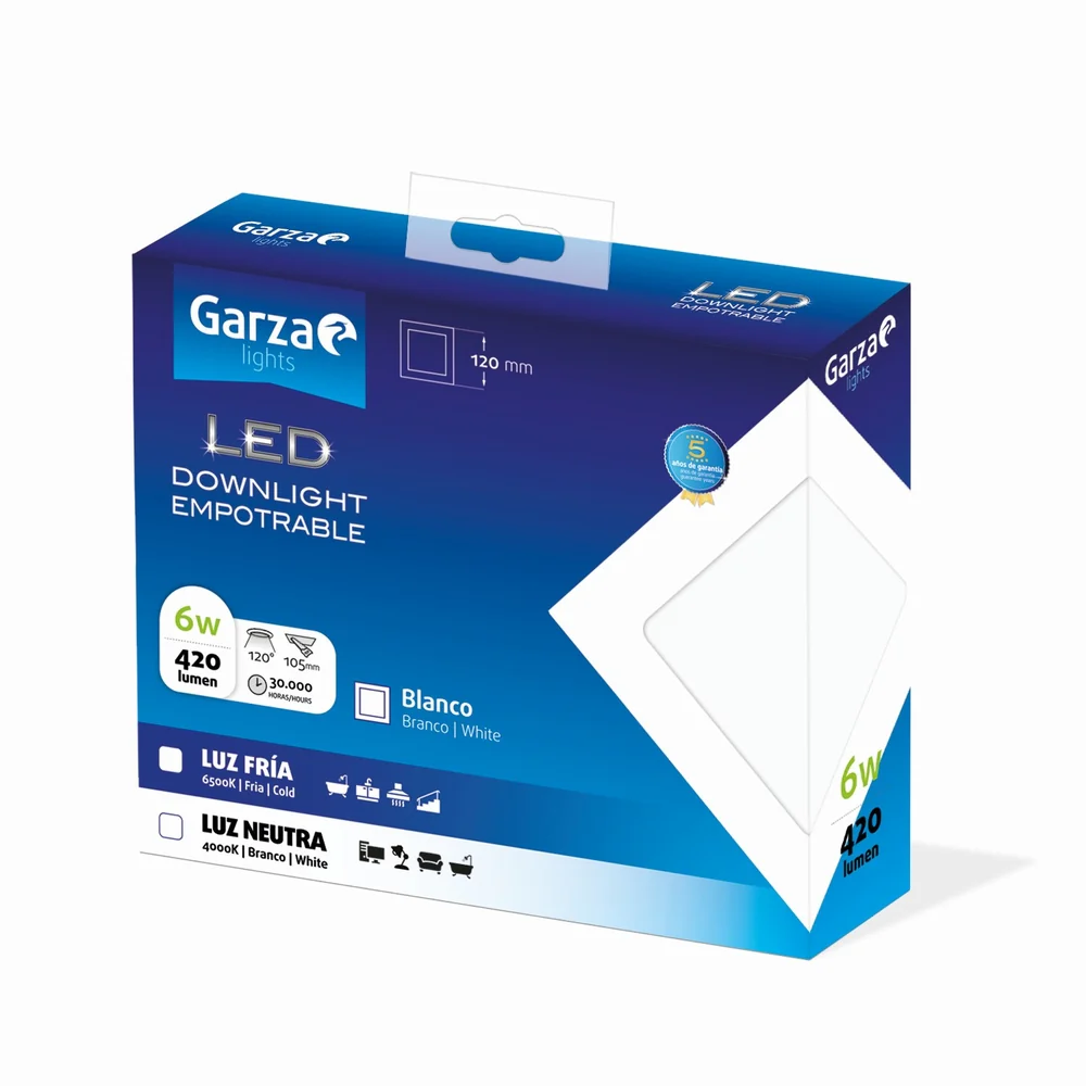 Downlight Empotrable Cuadrado Blanco - Ideas de Regalos Sostenibles: Juguetes de Madera y Bazar Ecológico Downlight Empotrable Cuadrado Blanco - Ideas de Regalos Sostenibles: Juguetes de Madera y Bazar Ecológico