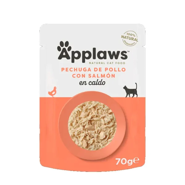 Applaws - Sobres Pechuga De Pollo Con Salmón En Caldo Para Gatos - Amigos Animal – Creando la mejor vida para tu mascota