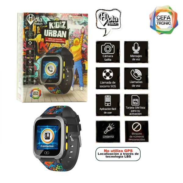 Holawatch Urban Black - Tienda Infantil Online – Bebés, Juguetes, Ropa y Artículos Esenciales