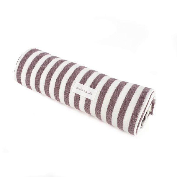Sabana Ajustable + Muselina Cherry Rayas Pasito A Pasito - Tu tienda especializada en bebés y maternidad online
