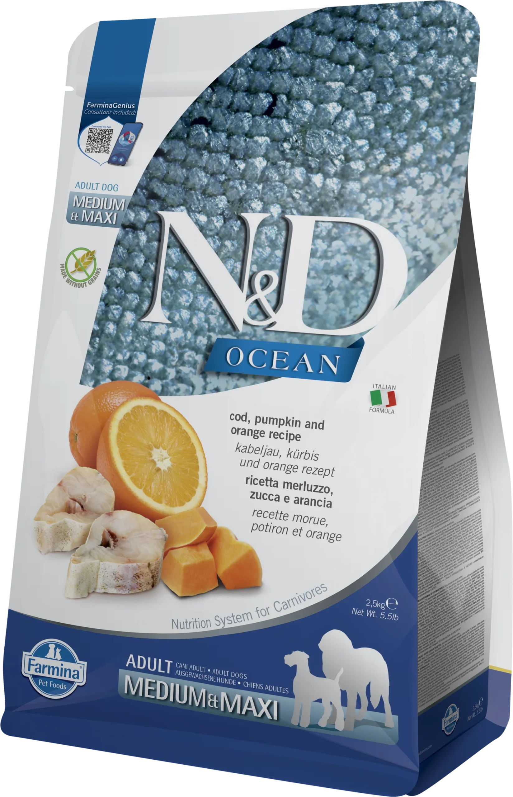 FARMINA ND DOG OCEAN PUMPKIN MEDIUM MAXI BACALAO - Amigos Animal – Creando la mejor vida para tu mascota FARMINA ND DOG OCEAN PUMPKIN MEDIUM MAXI BACALAO - Amigos Animal – Creando la mejor vida para tu mascota