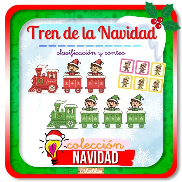 Tren de la Navidad | Colores y Conteo 1-10 - Juegos y Juguetes para Despertar la Imaginación de los Pequeños